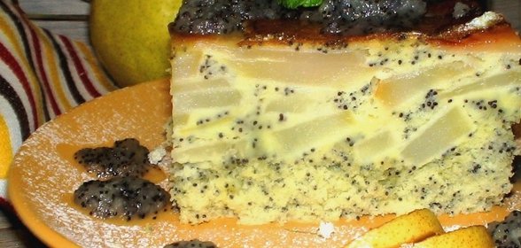 Макова - грушевая шарлотка с ванильно–грушевым вареньем