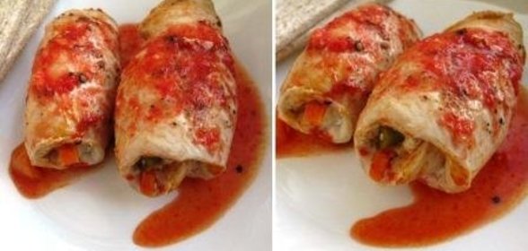 КУРИНЫЕ РУЛЕТИКИ С ОВОЩАМИ ЗОЛОТОЙ ПЕТУШОК