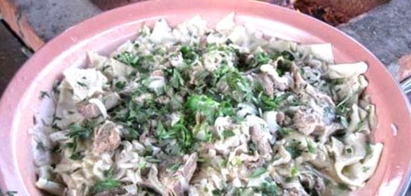 Бешбармак в казане