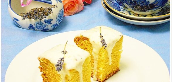 Манник со сметанным лимонно-лавандовым кремом