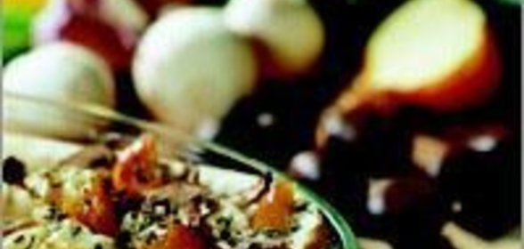 Кабачки, фаршированные каштанами