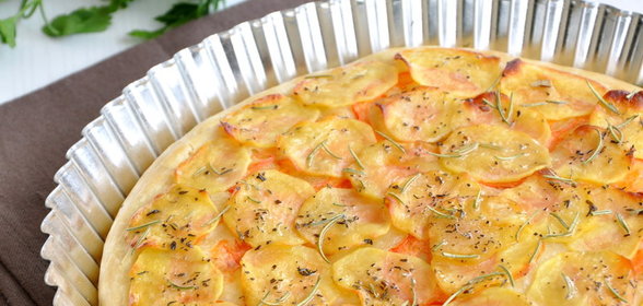 Постный хлеб с картофелем и розмарином
