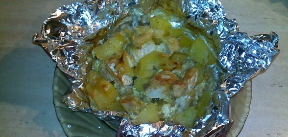 морской язык запеченный в фольге