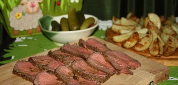 Roast beef marinade medium rare (ростбиф слабой прожарки в маринаде)
