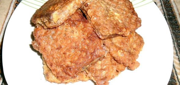 Вафли с мясом в кляре