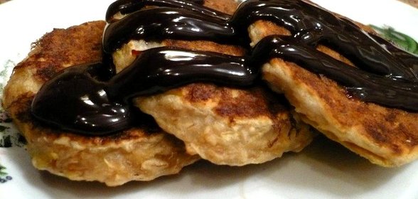 Овсяные оладьи с яблоком