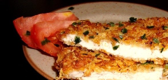 Мясо в сырной панировке