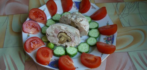 Колбаса с грибным фаршем