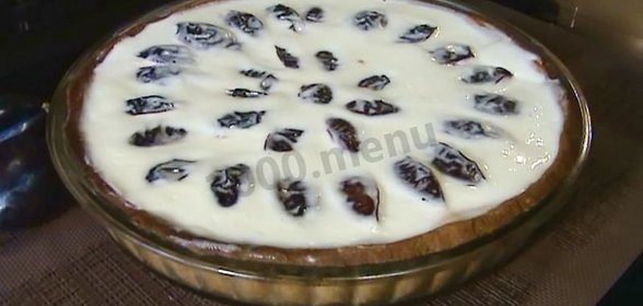 Песочный пирог с заливкой