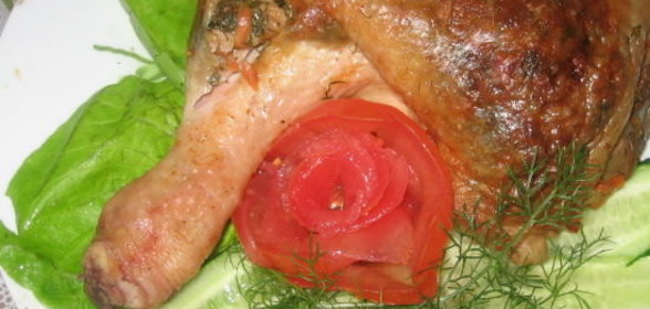 Фаршированные куриные окорочка