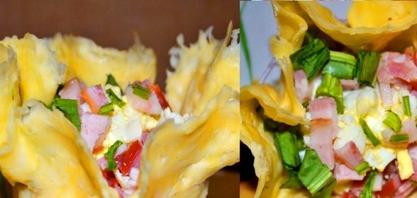 Корзинки из сыра