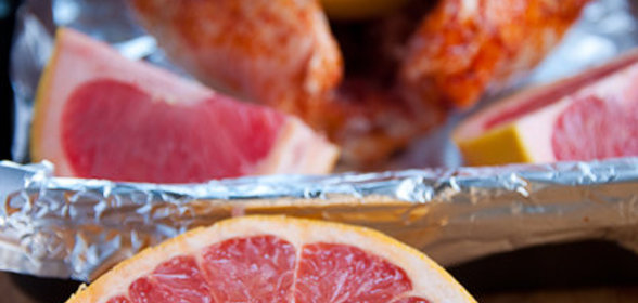 Курица с паприкой и грейпфрутом