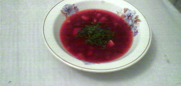 Красный суп с фасолью