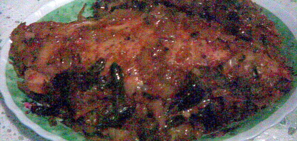 Постящийся Пангасиус с капустой и грибами