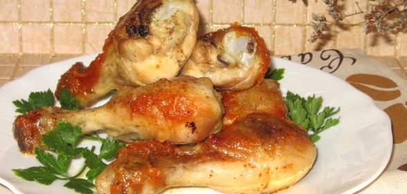 Жареные куриные голени