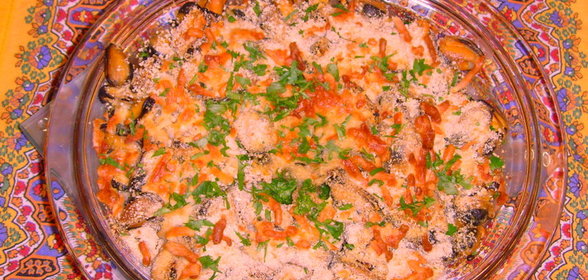 Запеканка из мидий