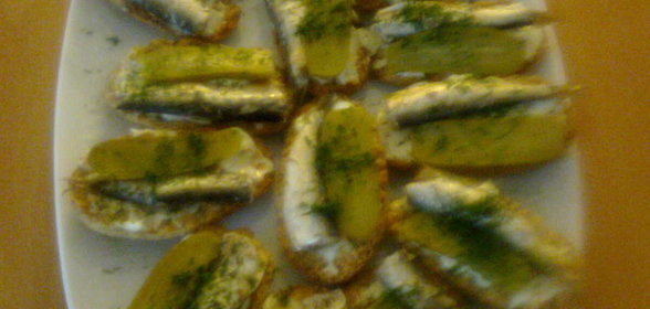 Будерброды со шпротами