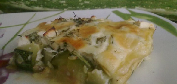 Мусака из кабачков с брынзой (дуэль)
