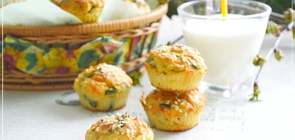 Маффины с сыром и шпинатом