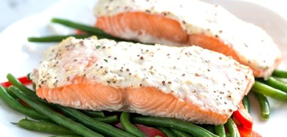 Красная рыба с творожным сыром