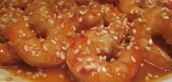 Креветки Терияки с чесноком