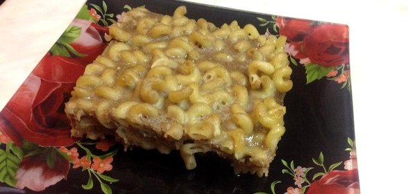 Печеночная запеканка с макаронами