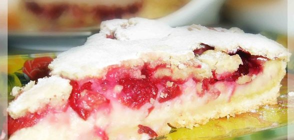 Баскский пирог с вишней