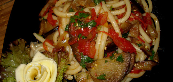 Макароны с баклажанами