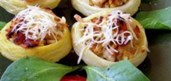 Артишоки фаршированные курицей и миндалем