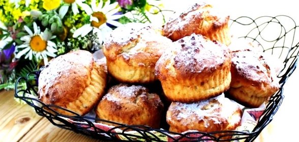 Творожные кексики в силиконовых формочках