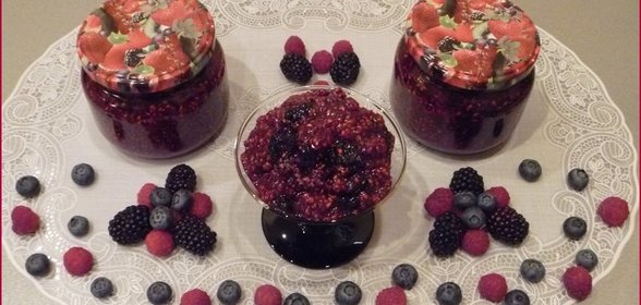 Варенье из МАЛИНЫ с голубикой и ежевикой