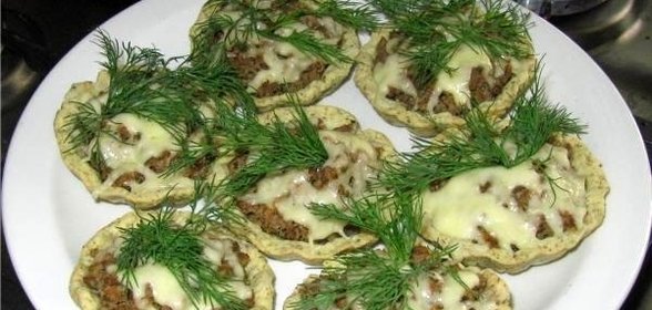 Тарталетки с фаршем