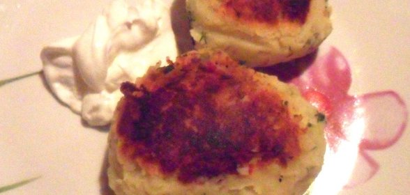 Котлеты картофельные с ветчиной