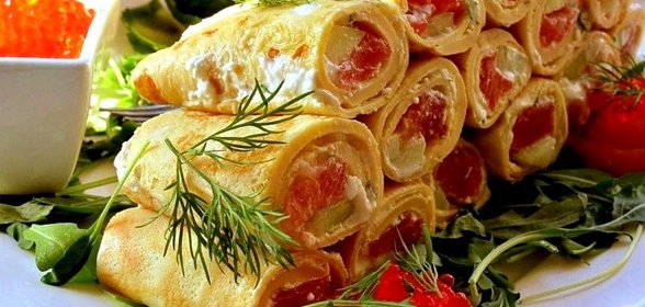 Роллы из омлета