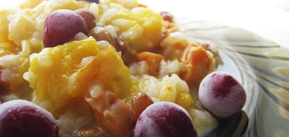 Тыквенная каша с рисом и сухофруктами