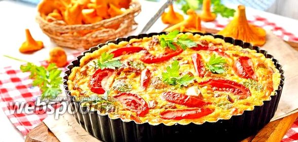 Киш с лисичками