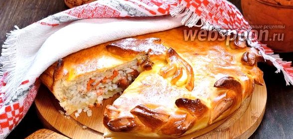 Рыбный пирог с рисом