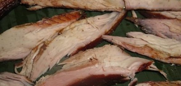 Рыба копчённая в соево-имбирном соусе !