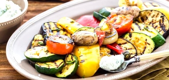 Закуска из овощей-гриль с рикоттой