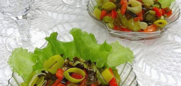 Лук - порей с красным перцем