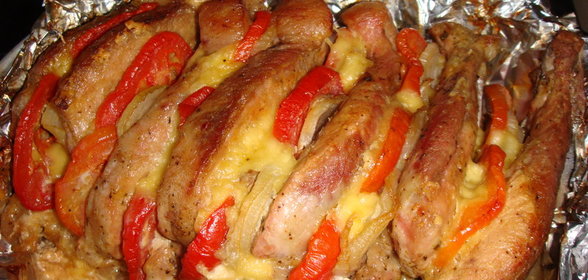 филе на рёбрышках запечённое в фольге