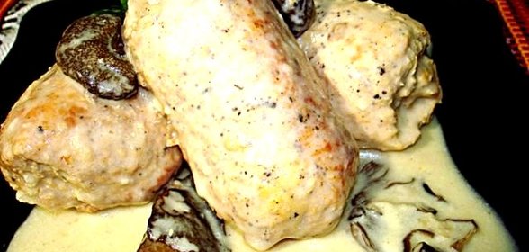 Свиные рулетики с фаршем