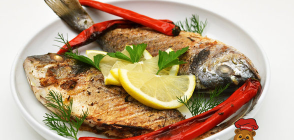 Дорада на гриле для индукционной плиты Oursson IP1220T и cковороды-гриль Oursson PF2651C