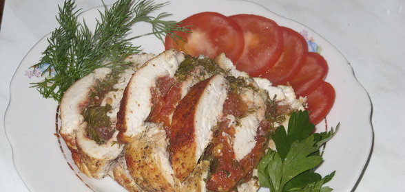 Куриный рулет острый