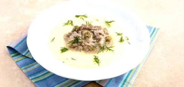 Бефстроганов с каперсами