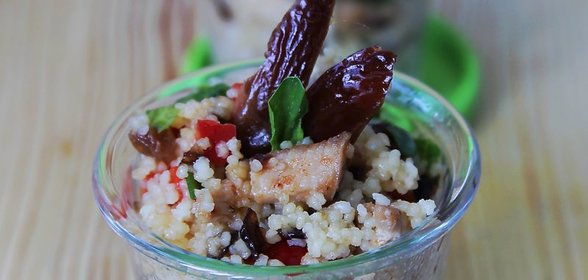 Кус-кус с финиками и карамелизованной курицей. Вне конкурса!