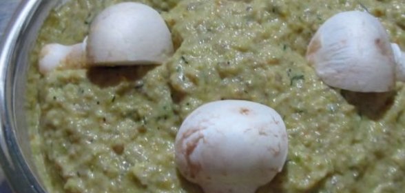 Грибной паштет с кабачками и творожным сыром