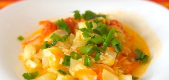 Рагу из кабачков в мультиварке