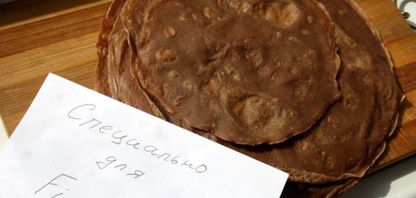 Ржаные блины с какао