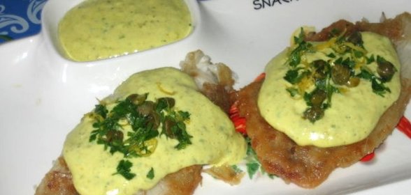 Треска под соусом тартар